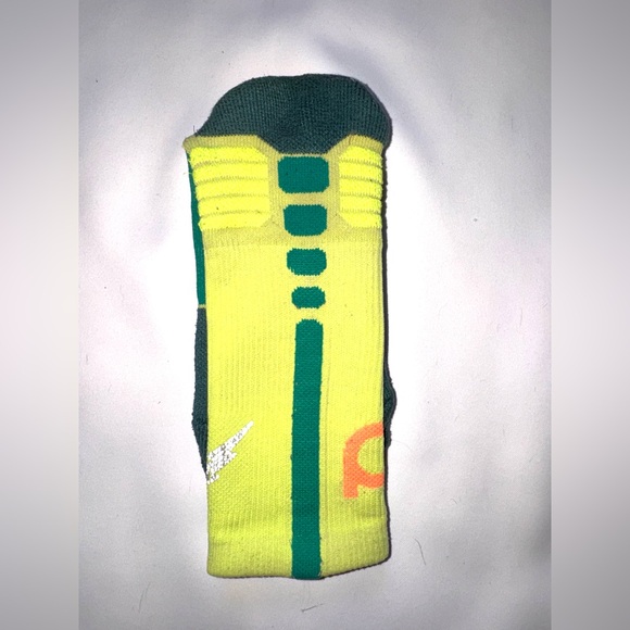 Nike Hyperelite Kids Lime Green and Teal Socks - Picture 1 of 7